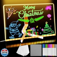 YUYIUS Lumiboard LED Drawing Board, Light Up Acrylic Dry Erase Bo