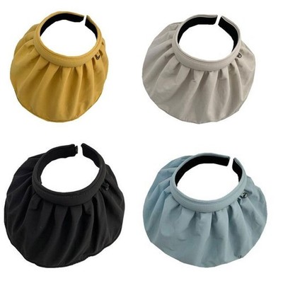 Sun Visor Hat Shading Wide Brim for Shell Empty Top Hat Hair Band for Annive
