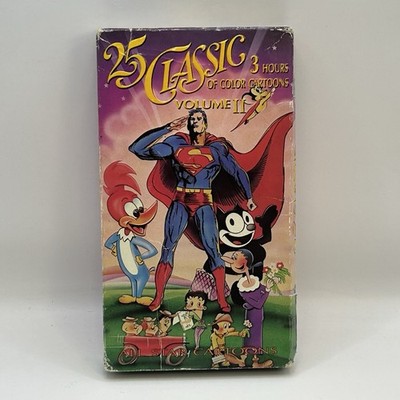 25 Classic All Star Cartoons Vol. Two VHS Video Tape Bugs Superman Woody Popeye