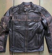 Giacca moto Harley Davidson SMALL uomo NIGHTFALL pelle mimetica equitazione