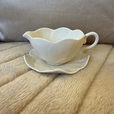 Vintage REGAL China Flower Shaped Cream Sauce boat and saucer 