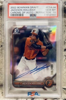 2022 Bowman Draft - Chrome Draft Pick Autographs Jackson Holliday #CDA-JH...