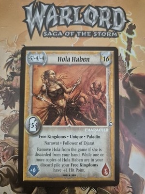 Warlord CCG Saga Of The Storm Free Kingdoms Characters Rare Promo