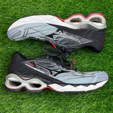 Mizuno Wave Creation 20 Mens Size 9 Medium D Black Grey Running Sneakers Shoes