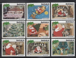 Anguilla 1981. Christmas. Walt Disney characters. Scott # 453 461. MNH