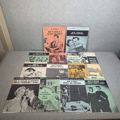 Rare Original Joe Weider s Trainer of the Stars 1959 Lot Of 14 Booklets Courses