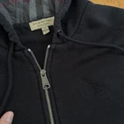 Burberry Felpa con Cappuccio Full Zip Nera Uomo Large