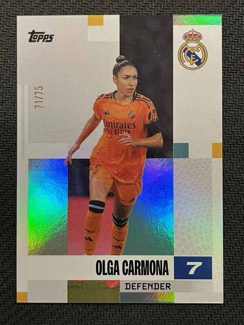 2024-25 Topps Real Madrid Team Set Olga Carmona #24 Aqua Parallel /75