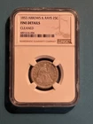 1853 Arrows & Rays Seated Liberty Quarter - NGC - Fine Details