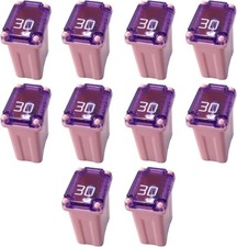 10PCS 30 Amp Car Micro Cartridge Fuses, Car Square Fuse, Micro Female Fuse, Slow