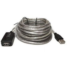 New 25FT USB 2.0 Extension Repeater Cable Signal Booster A Male To A Female US
