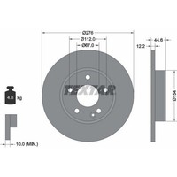 2X Textar 92131803 Bremsscheibe FüR Mercedes Benz A Klasse W169