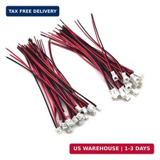 20 Pairs JST 1.25 mm 2-Pin Micro Electronics Male and Female Connector Plug with