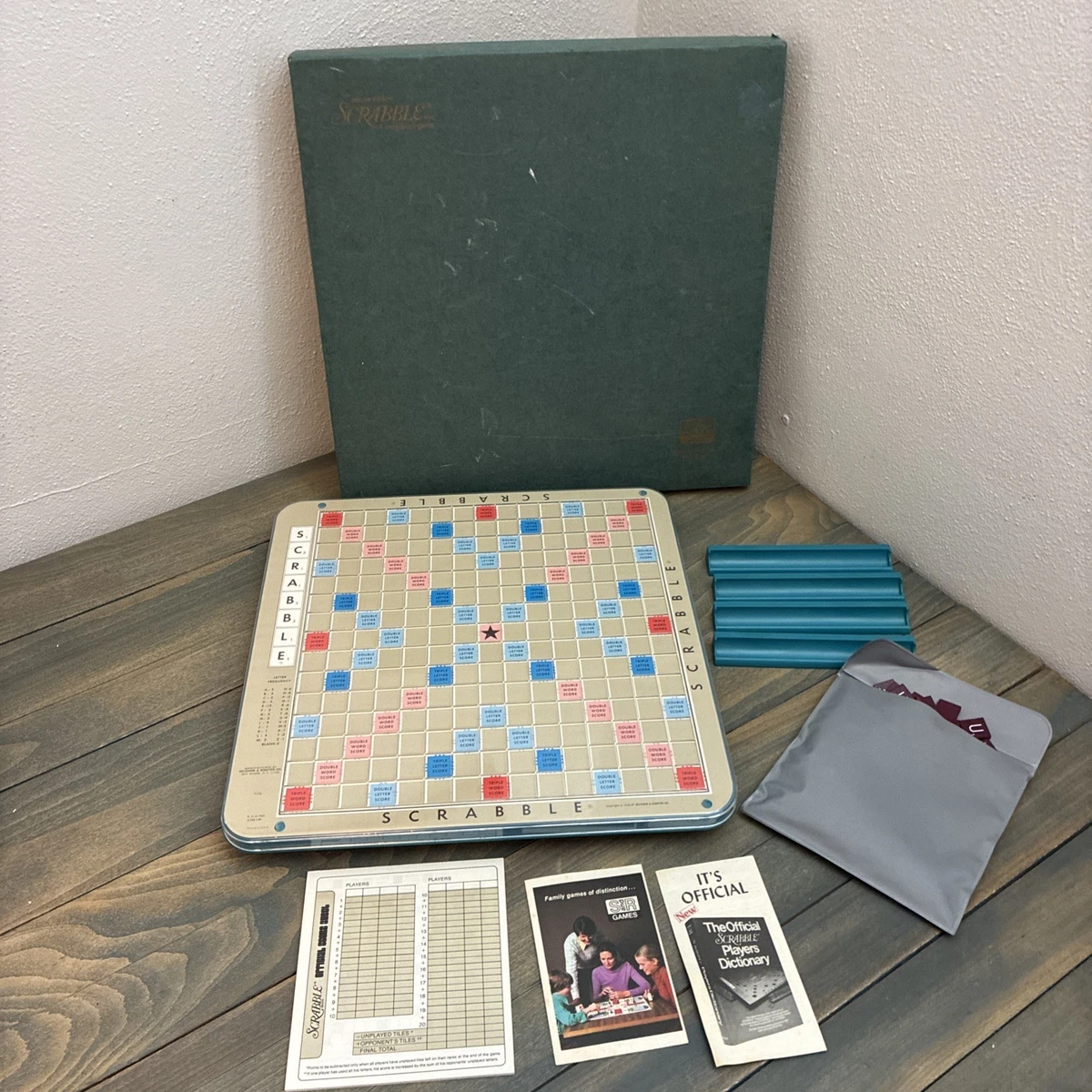 Scrabble De Luxe Habourdin 1989 – Plateau Alvéolé Complet – Bon état