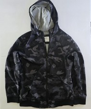 Old Navy Boys Black Camo Hooded Jacket