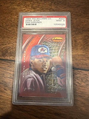 PSA 9 1994 TED WILLIAMS CO. DAN GARDINER DEREK JETER #DG3 RC YANKEES ROOKIE HOF