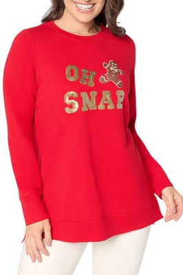 Jingle Belles by Kim Gravel Oh Snap! Gingerbread Top Sled Red