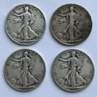 1935-36 P Walking Liberty Half Dollar Lot Of 4  90% Silver 1.44676 Troy OZ