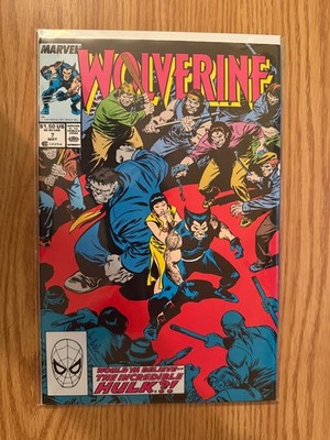 Wolverine #7 - Grey Hulk App! - Marvel 1989