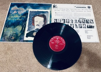 The Raven Edgar Allan Poe Read by Nelson Olmsted LP Vinyl Vanguard VRS-9046