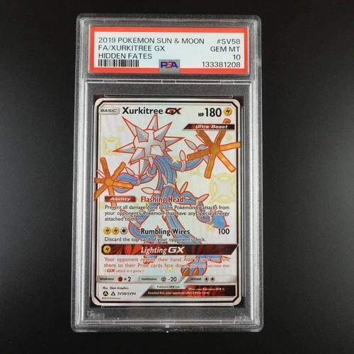 PSA 10 Xurkitree GX SV58/SV94 Pokemon Hidden Fates Full Art Holo Card