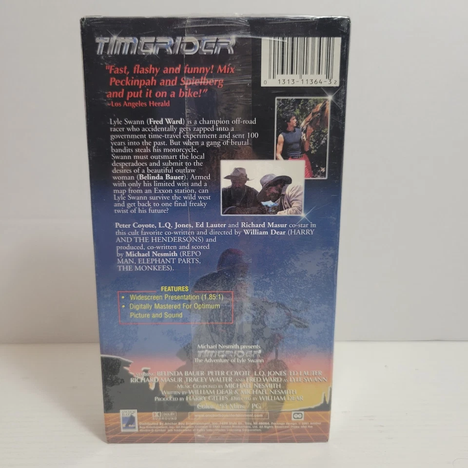 Timerider (1982) - Widescreen VHS - Fred Ward Belinda Bauer - New/Sealed - Image 2 of 4