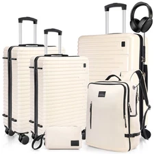 3/5 Piece Luggage Set Expandable ABS+PC Hardshell Carry on with Spinner & TSA #