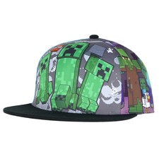 Minecraft Creeper Adjustable Snapback Hat Character Game Scenes Adult Baseball