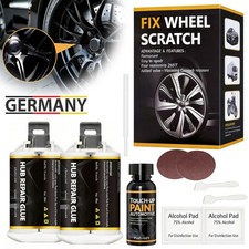 Felgenreparaturset, Alufelgen Reparatur Set Schwarz Bordsteinkratzer entfernen~