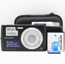 Sony Cybershot DSC-W510 12.1MP Compact Digital Camera Black Tested Full Kit