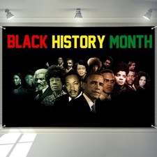 Large Black History Month Banner 72" x 48" Decorations African American