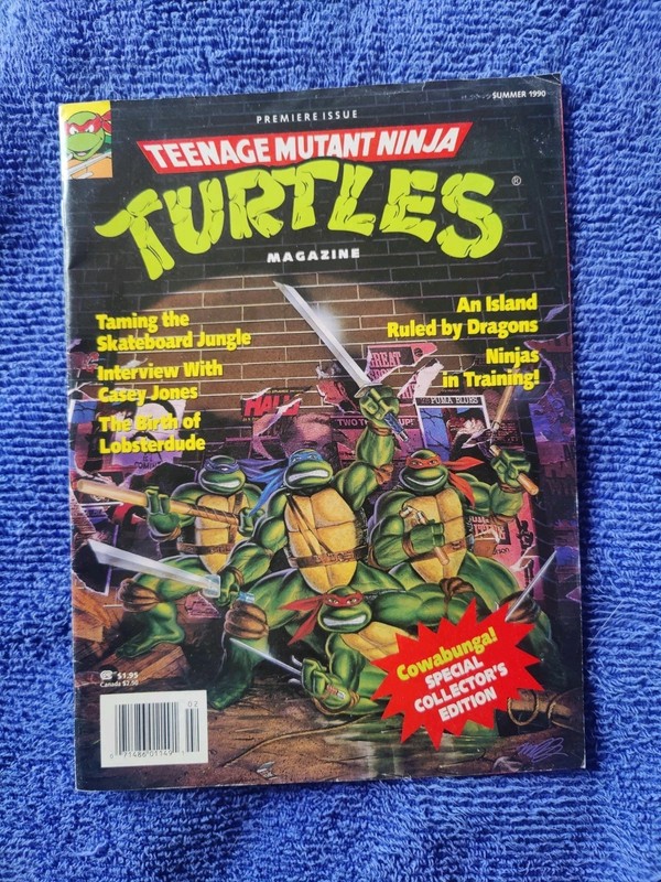 Teenage Mutant Ninja Turtles Magazine Premiere Issue Summer 1990 W/poster
