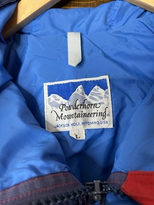 Vintage 80s Powderhorn Mountaineering Jacket Mens L Red Hooded