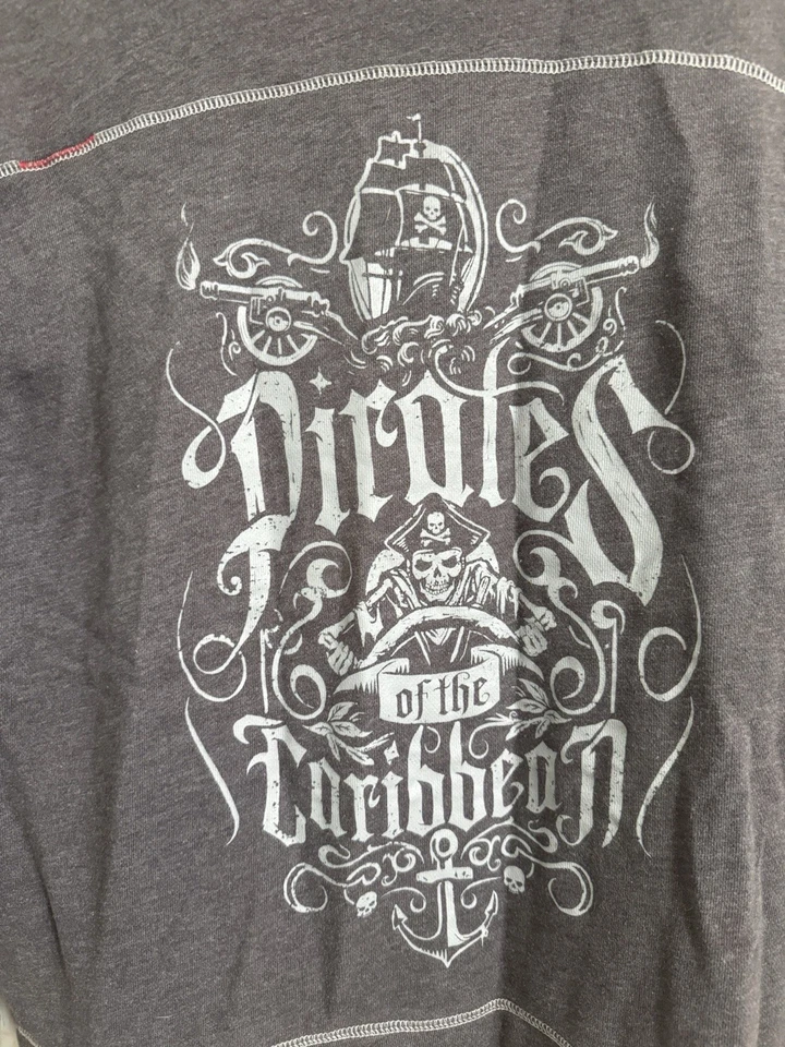 Disney Park Pirates of the Caribbean Hoodie Jacket Mens Sz L Zip Up Jack Sparrow - Image 2 of 4