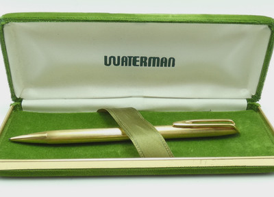 Vintage Waterman CF Plaque Org. (vergoldet) Milleraies Druckbleistift, Box