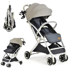 INFANS Lightweight Baby Stroller, Compact with One-Hand Fold, Travel Stroller...