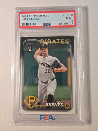 2024 Topps Update PAUL SKENES RC Rookie #US100 PSA 9