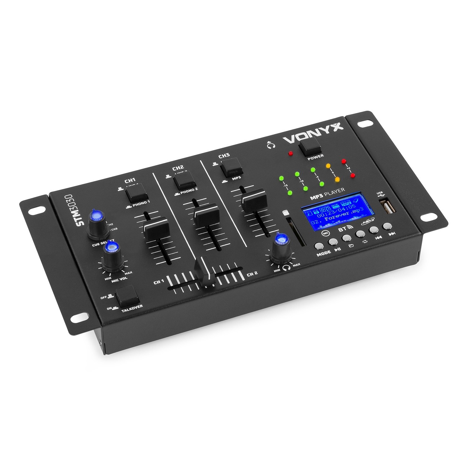 Vonyx STM3030 Bluetooth DJ Mixer 4 Channels - Professional Audio Mixer