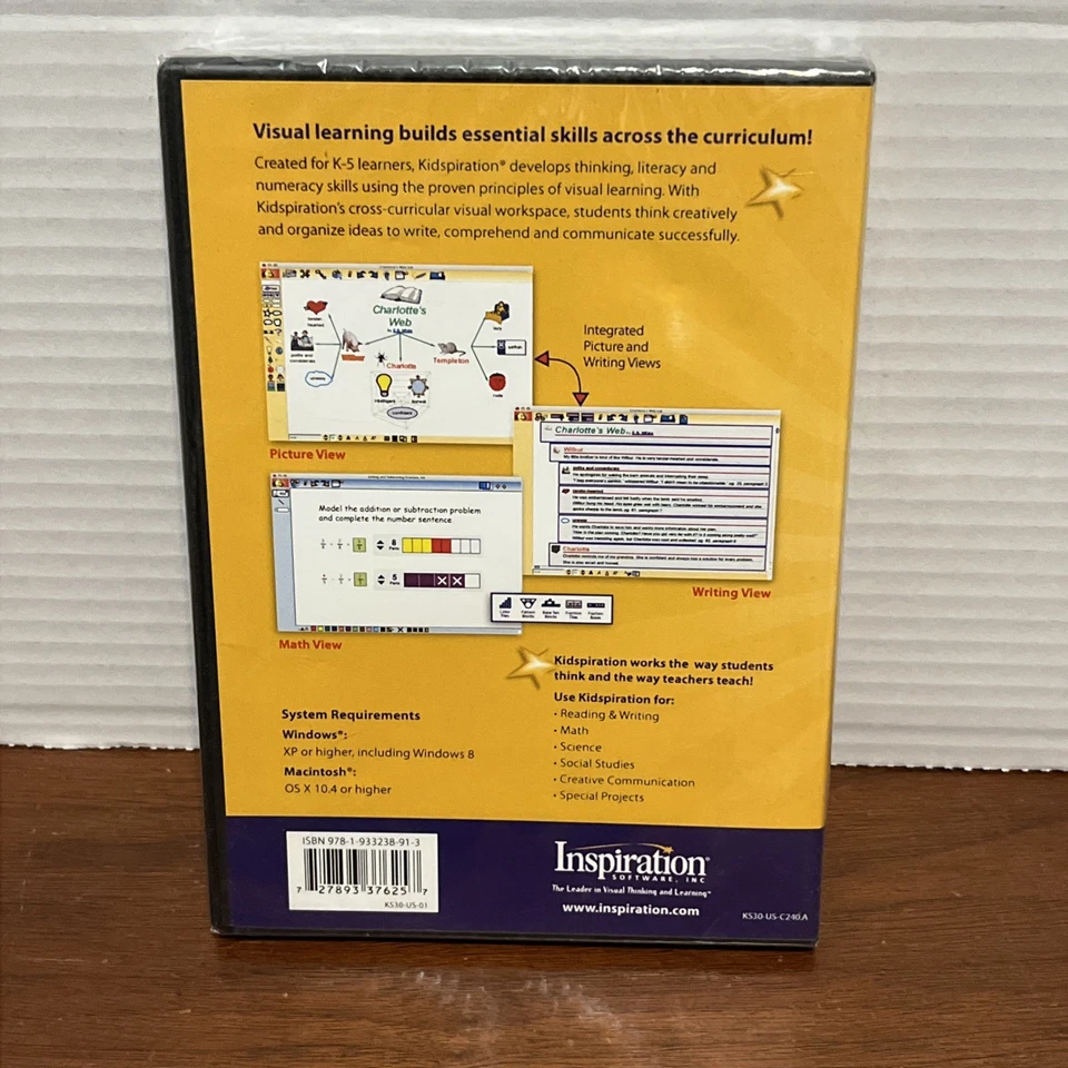 Kidspiration 3.0 for PC/Mac Inspiration Visual Learner Curriculum New - Single - Image 2 of 4