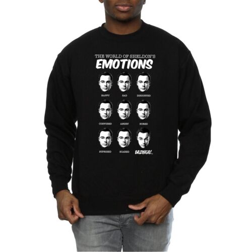 The Big Bang Theory Mens Sheldon Emotions Cotton Sweatshirt (BI575) - Picture 1 of 12
