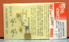 CAL-SCALE HO LOCOMOTIVE BLOW-OFF COCKS AND T-Z INSPECTION PLUGS # BO-308