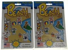 Smethport Magnetic Beach Scene Play Set Lot 2 Made USA Travel Game Gift Kids Toy