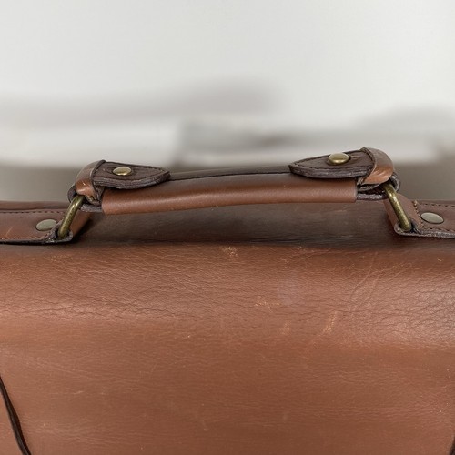 VTG Marlboro Classics Gear Leather Briefcase Shoulder Messenger Laptop Bag - Picture 3 of 12