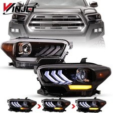 Sequential Led Drl Headlights For 2016-2023 Toyota Tacoma Projector Bumper Lamps Sequential Led Drl Headlights For 2016-2023 Toyota Tacoma Projector Bumper Lamps