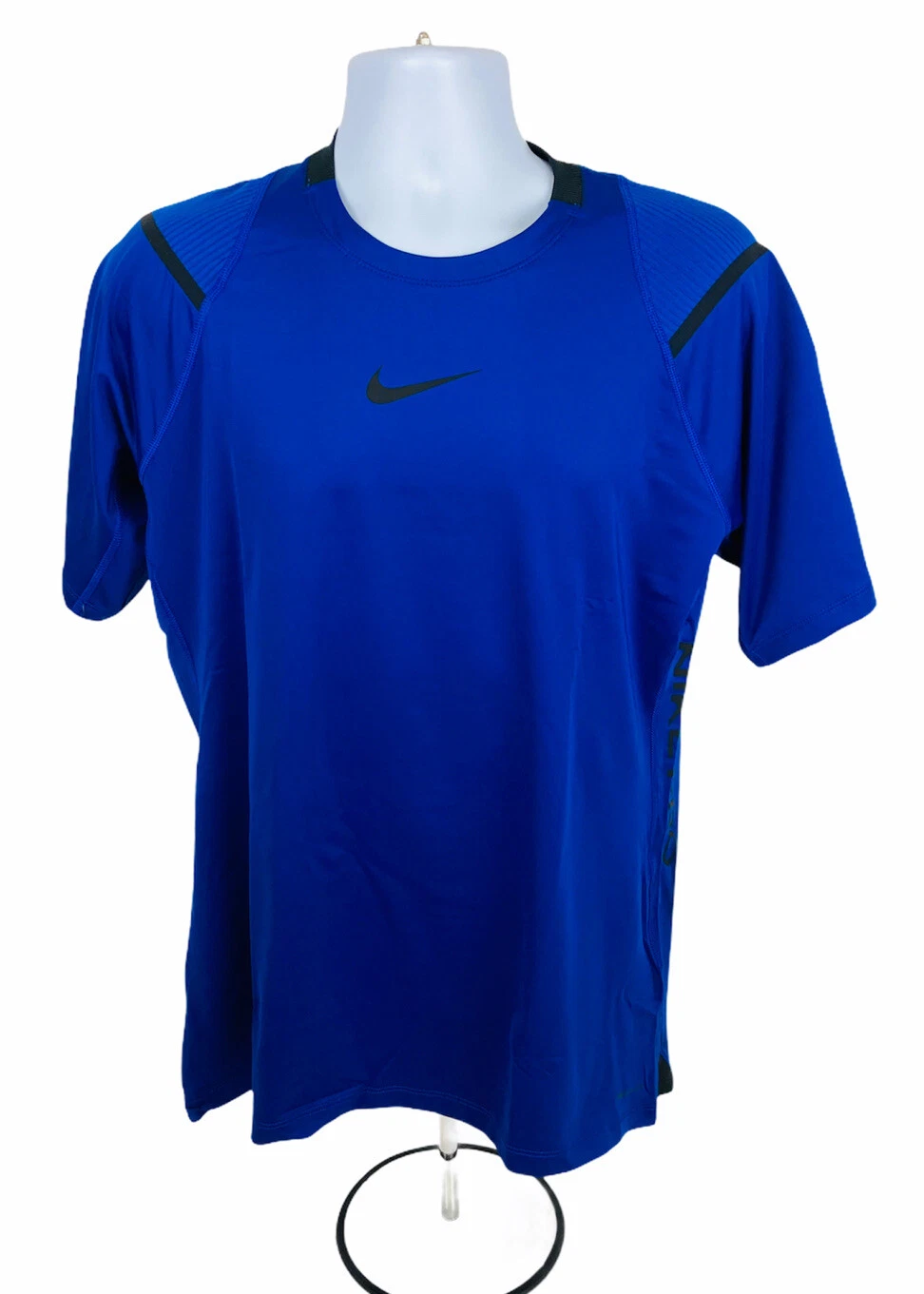 Nike Pro Men's AEROADAPT S/S Slim Fit Royal Blue Training Shirt BV5510-455 Sz S