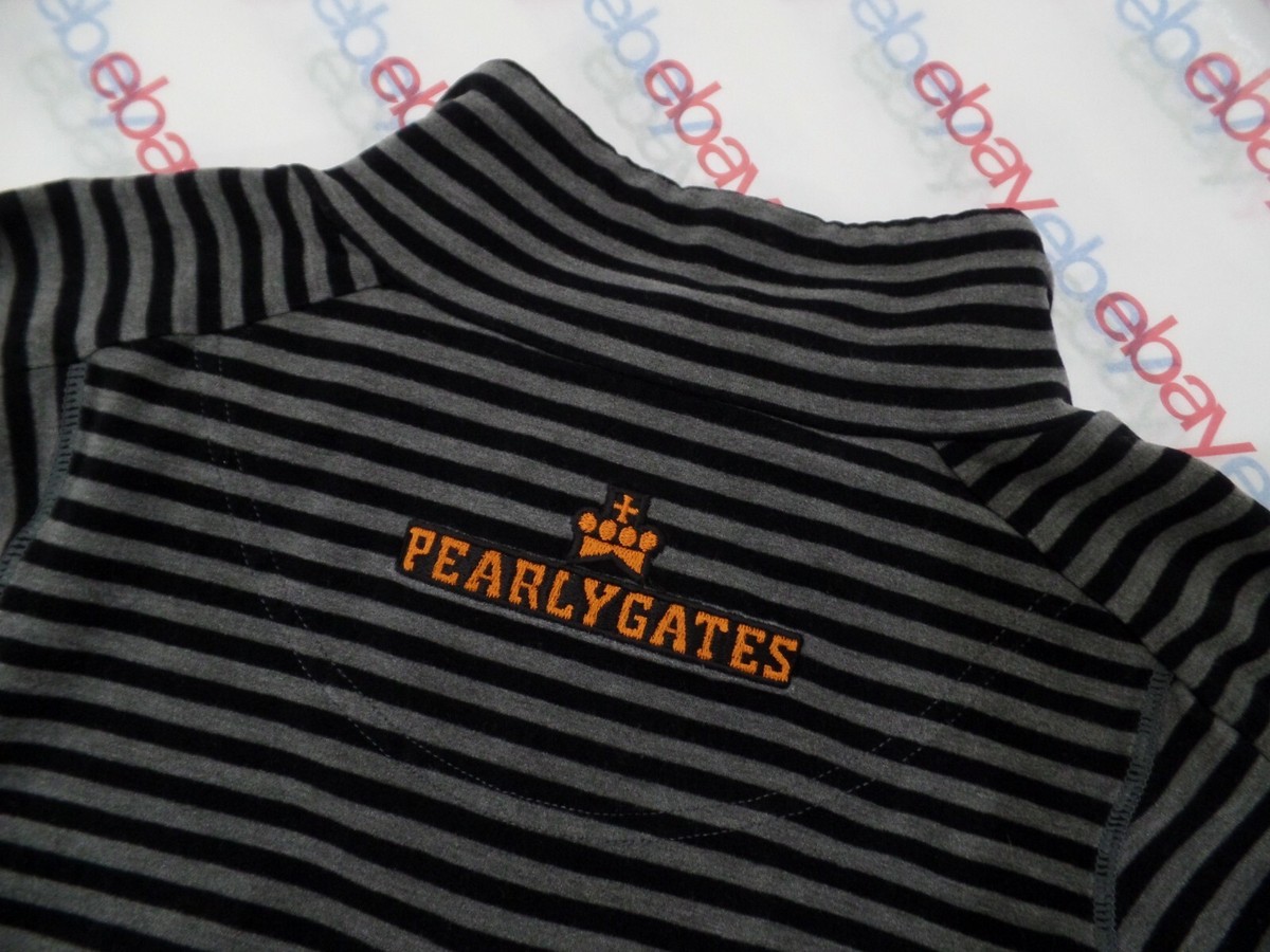 ウエア PEARLY GATES - rasseruno MEN'S Pearly Gates 1/4 ZIP Long Sleeve Sweat Shirt sz 6 (M