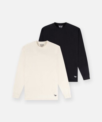 ROC NATION   PAPER PLANES 2 PACK LONG SLEEVE MARBLE ESSENTIAL TEE S SIZE  XL