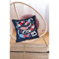 Pillow Counted Cross Stitch Kit Playful cats DIY Abris Art