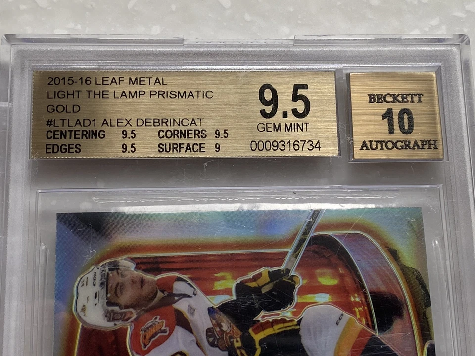 Alex DaBrincat AutoG  2016 Leaf Metal Light the Lamp  #LTLAD1, 1/1 , BCG 9.5 - Image 4 of 4
