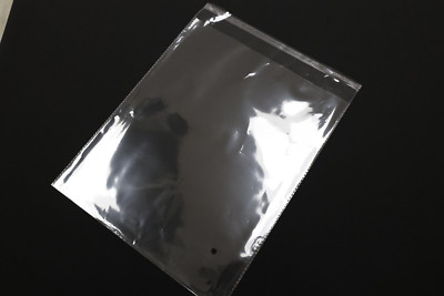 100 PCS T-Shirt Size Poly Clear Bag - 11.8'' x 14.17'' Size Resealable Packaging